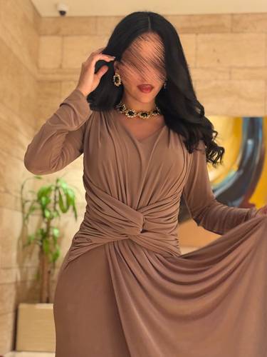 فستان لجينا  - (XXXXL) الصدر:١٠٨سم , الخصر:٩٧سم