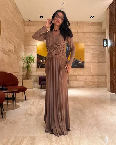 فستان لجينا  - (XXXXL) الصدر:١٠٨سم , الخصر:٩٧سم