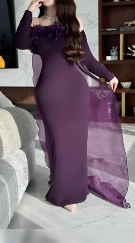 فستان سميرة  - (XXXL) الصدر:١٠٢سم , الخصر:٩١سم