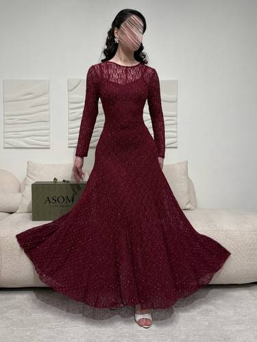 فستان استرتش عودي - (XXXXL) الخصر 38 انش : الصدر 44 انش
