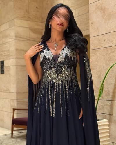 فستان دارين  - (XXXXL) الصدر:١٠٨سم , الخصر:٩٧سم