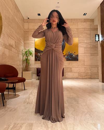 فستان لجينا  - (XXXXL) الصدر:١٠٨سم , الخصر:٩٧سم