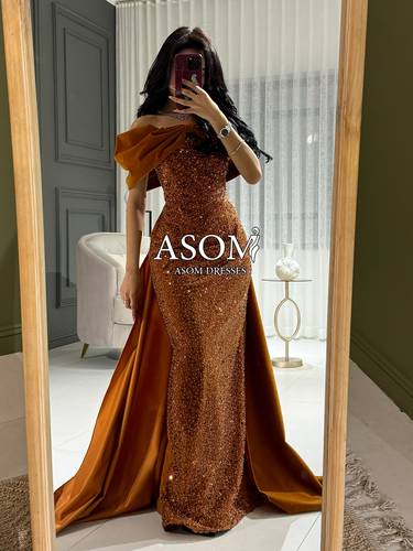 فستان ماجدة كركمي - (XXXL) الصدر:١٠٢سم , الخصر:٩١سم