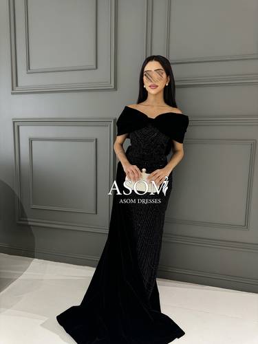 فستان ماجدة اسود  - (XXXL) الصدر:١٠٢سم , الخصر:٩١سم