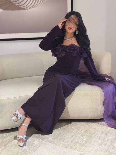 فستان سميرة - (XXXL) الصدر:١٠٢سم , الخصر:٩١سم