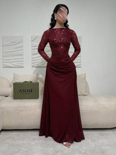 فستان ابتهاج عودي  - (XXXXL) الخصر 38 انش : الصدر 44 انش