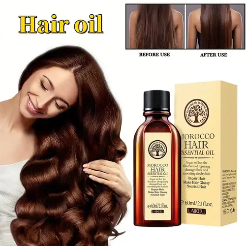 زيت الشعر الأرغان Laikou زيت طبيعي مضاد لتساقط الشعر يمنع جفاف الشعر ناعم مغذي تجعد العناية بالإصلاح التالفة 60 مللي