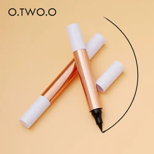 O.TWO.O كحل ختم أسود الكحل السائل القلم مقاوم للماء سريع الجفاف مزدوج نهاية العين قلم تحديد المكياج للنساء مستحضرات التجميل