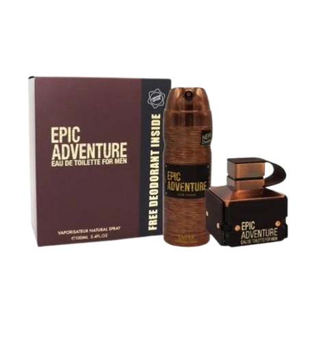 GIFT SET EPIC Adventure 2*1 300ML 1بخاخ رجالي 300 مل * طقم ابيك ادفنشر 2