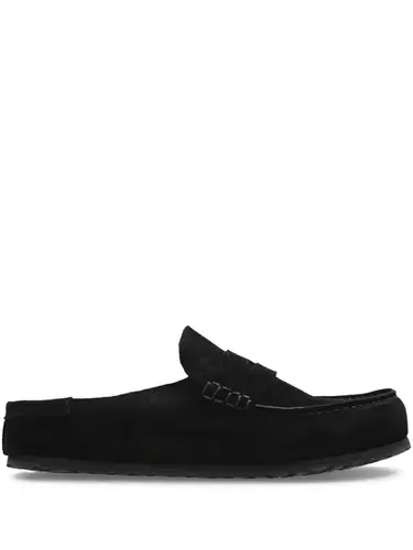 Birkenstock   Naples   suede   loafer-style   mules