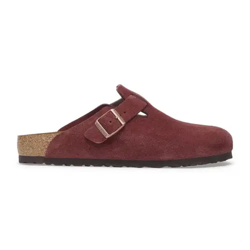 Birkenstock   Boston   Burgundy   –   Suede   Leather   Zinfandel
