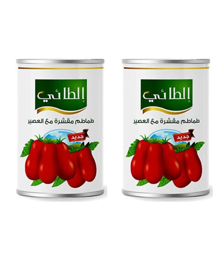 الطائي طماطم مقشرة 2*400 جم