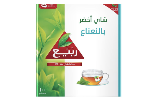 شاي ربيع أخضر بالنعناع 100 كيس 