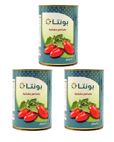 طماطم مقشرة بونتا 3 علب × 400 جم