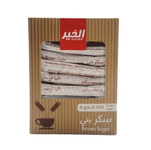 الخير سكر بني 100 ظرف * 4جم