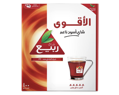 شاي ربيع أسود ناعم 100 كيس