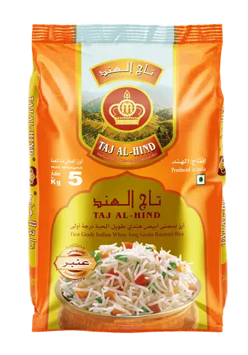 أرز بسمتي تاج الهند عنبر 5 كيلو