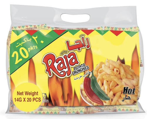 راجا بطاطس مقرمش حار 20*12جم