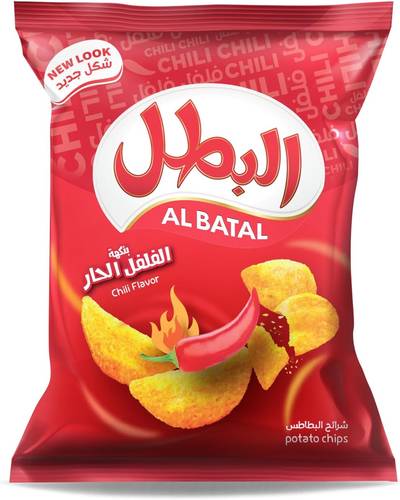 البطل شرائح بطاطس بالفلفل الحار 12 جم 20x حبة