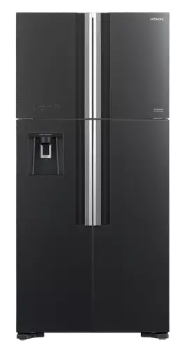 ثلاجة هيتاشي 4 أبواب  19.1 قدم زجاج أسود R-W660PS7GBK