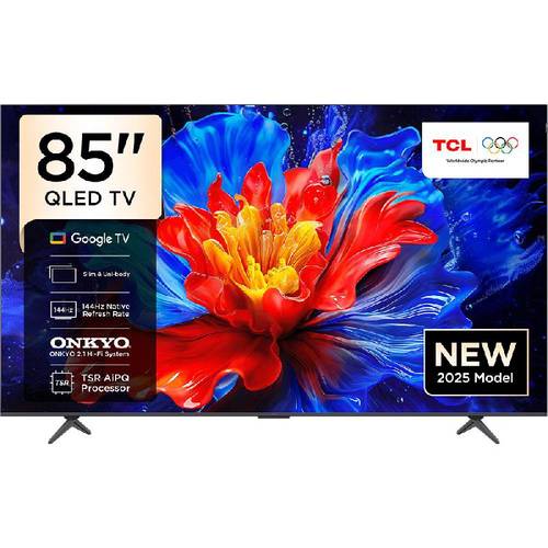 شاشة تي سي ال 85 بوصة QLED سمارت 4K 144 هرتز (Google TV) - موديل 85P8K