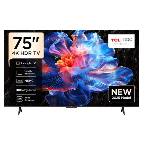 شاشة تي سي ال 75 بوصة UHD 4k Google TV 75P6K