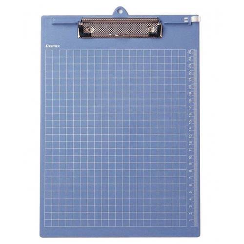 Comix A724 Clip Board, A4 Metal clip, Vertical, Blue color