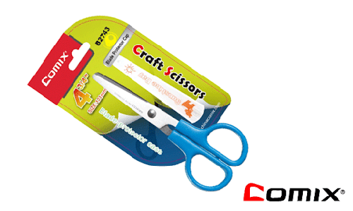Comix B2743 Scissors, Size 121mm, Assorted Colors 