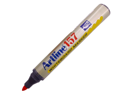Artline EK-157 Whiteboard Marker, Bullet Style 2.0 mm, Red Color, Box of 12 Pens