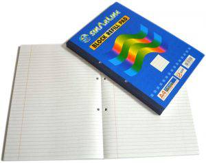 SINARLINE Block Refill Pad 2-Hole with Margin, A4 Size 29.7 x 21 cm, 100 Sheets, Pack of 6 pieces