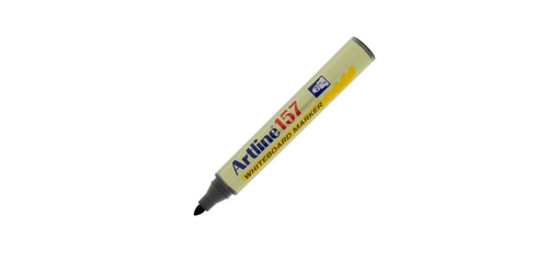 Artline EK-157 Whiteboard Marker, Bullet Style 2.0 mm, Black Color, Box of 12 Pens