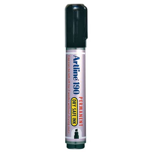  Artline EK-190 PERMANENT Marker  - BLACK Color, Box of 12 Pens