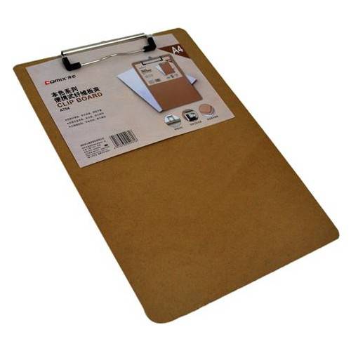 Comix A754 Fiber Clip Board A4, Metal Clip