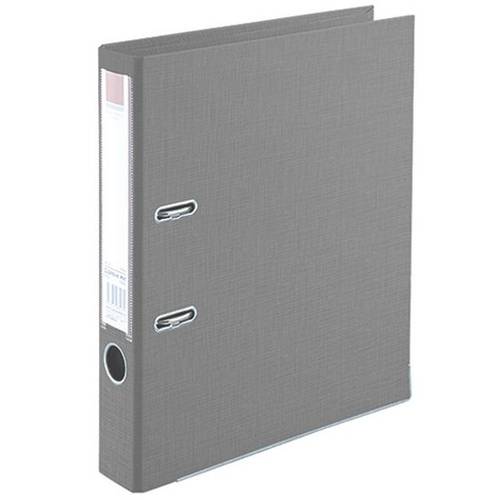 COMIX A308 Lever Arch File Folder TWO SIDE PP LAF F/C Size, Silver / Grey color
