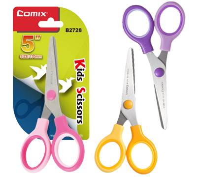 Comix B2728 Scissors 130mm, Assorted Colors