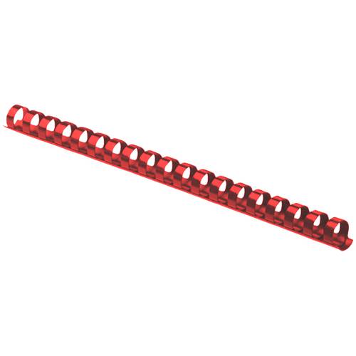 BINDERMAX Spiral Binding Comb Plastic Ring,21 Ring,10mm, (55 Sheets), Box of 100 Pieces, Red