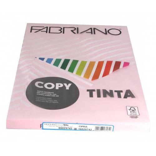 FABRIANO COPY TINTA 80G, A3, 250 SHEETS/PACK – Light Pink Color 