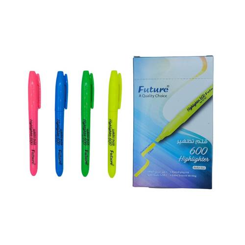 أقلام تظهير فسفوري  FUTURE علبة عبوة 12 قلم  3.5mm   