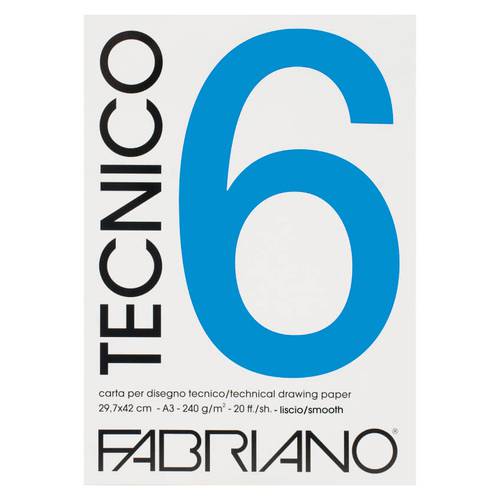 فابريانو - كراس رسم 240غرام ناعم 20 ورقة -TECNICO A3