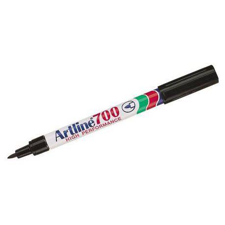 Artline EK-700 High Performance Marker 0.7mm , Black Color, Box of 12 Pens.