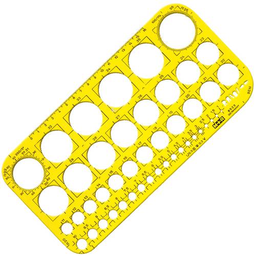 موبيوس + روبرت - شبلونة هندسية دوائر - أصفر شفاف