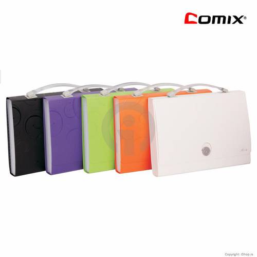  Comix Expanding File (MELODY), A4, 13 Pocket, Assorted Colors