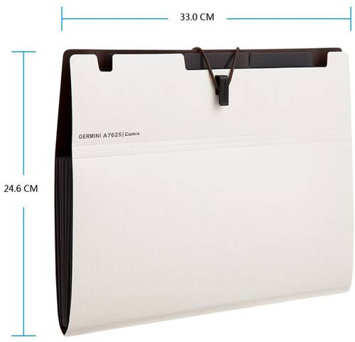 Comix A7622 PP Pocket Folder, A4 Size, 6 Pockets, Assorted Colors