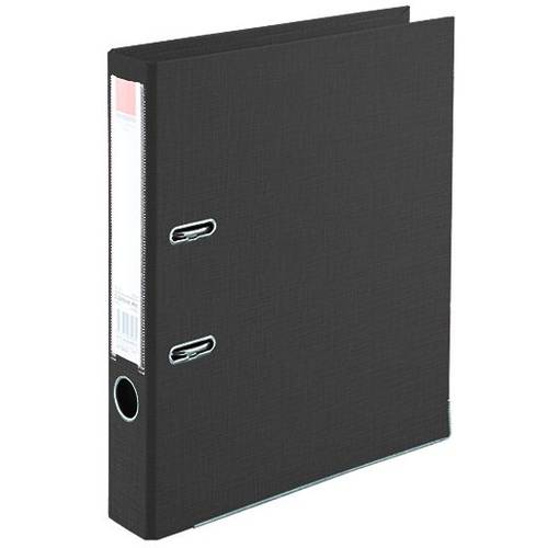 COMIX A308 Lever Arch File Folder TWO SIDE PP LAF F/C Size, Black color