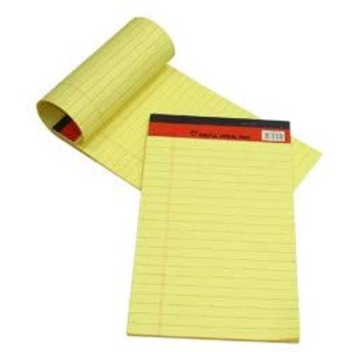 SINARLINE Notebook Legal Pad, YELLOW, A4 Size 21 x 29.7 cm, 40 Sheets, pack of 10 Pieces