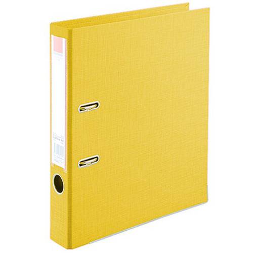 COMIX A308 Lever Arch File Folder TWO SIDE PP LAF F/C Size, Yellow color