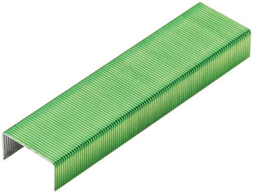 Rexel JOY colored Staples, No.56 ( 26/6 ) Packets of 2000 Pins, Green Color