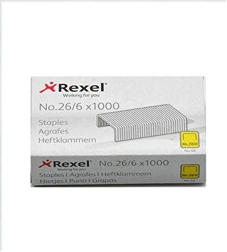 Rexel Staples, No.56 ( 26/6 ) , Pack of1000 Pins