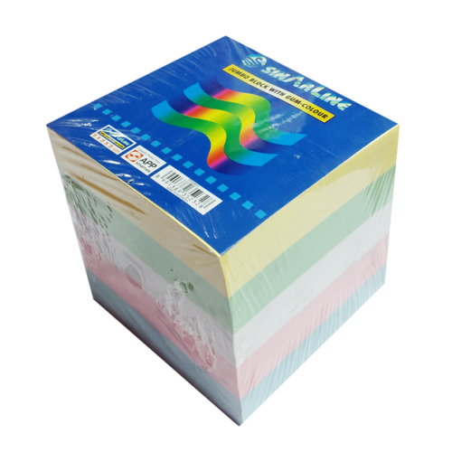 SINARLINE Memo Cube (Jumbo Block) COLOUR Paper, Glued, Size: 9 x 9 x 9 cm (870 Sheets)