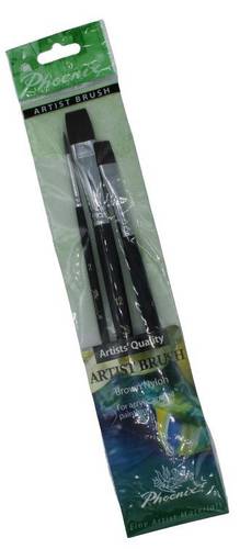 PHOENIX 6601S1 ARTIST BRUSH BROWN NYLON, 3PCS/SET